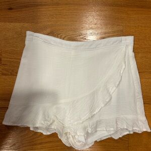 Altar'd State White Ruffle Skort